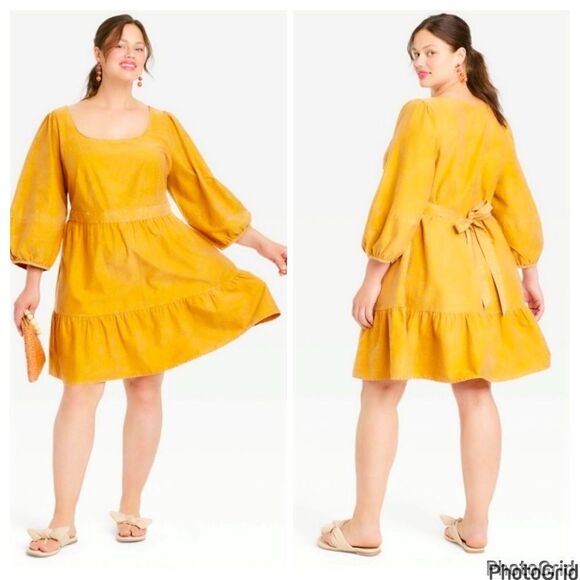 Ava & Viv Dresses & Skirts - Ava & Viv Copper Balloon Sleeve Dress